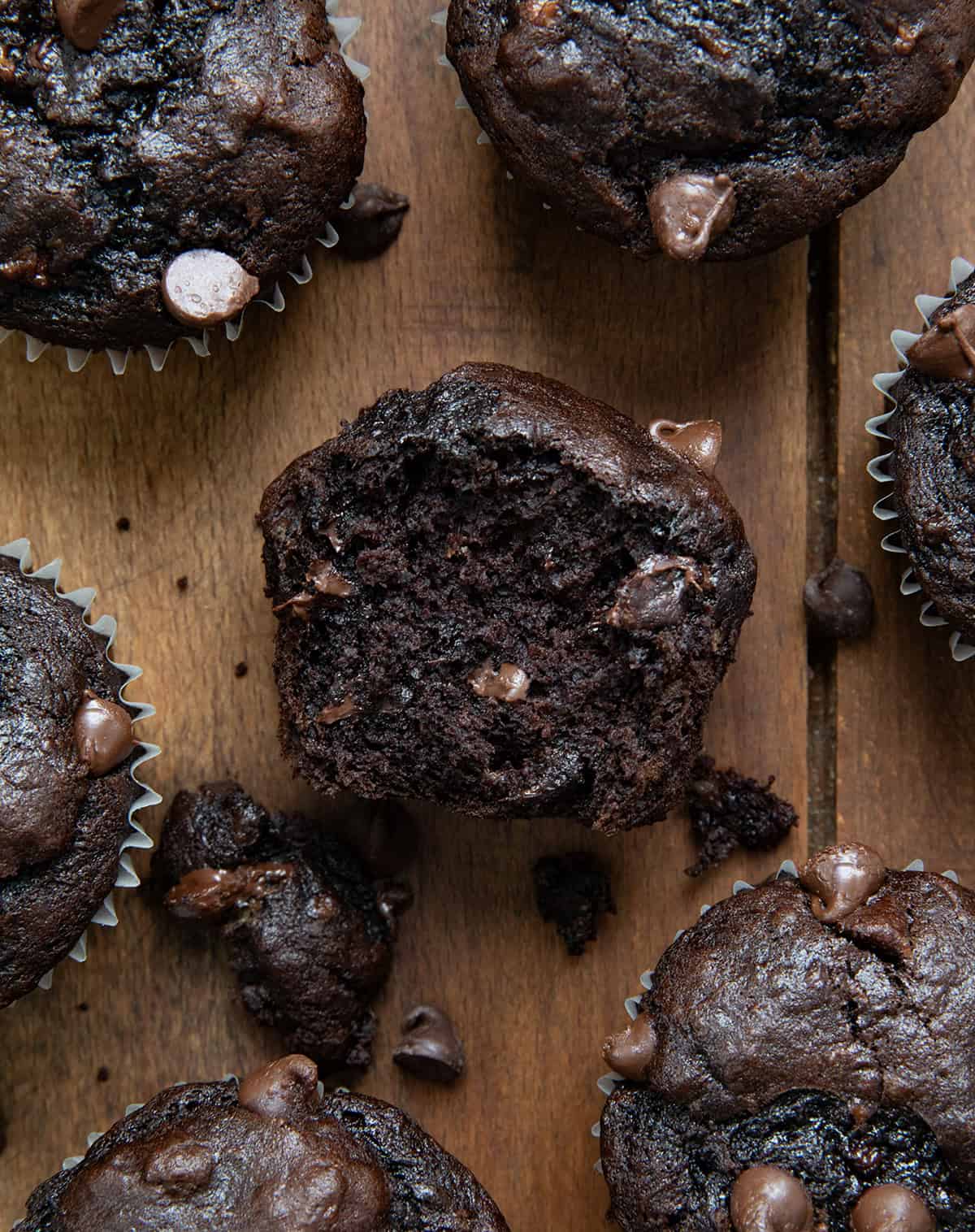 Double Chocolate Banana Muffins