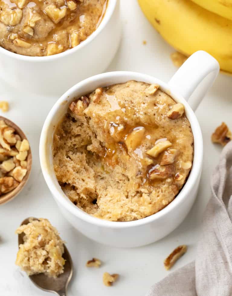 Banana Nut Mug Cake - i am baker