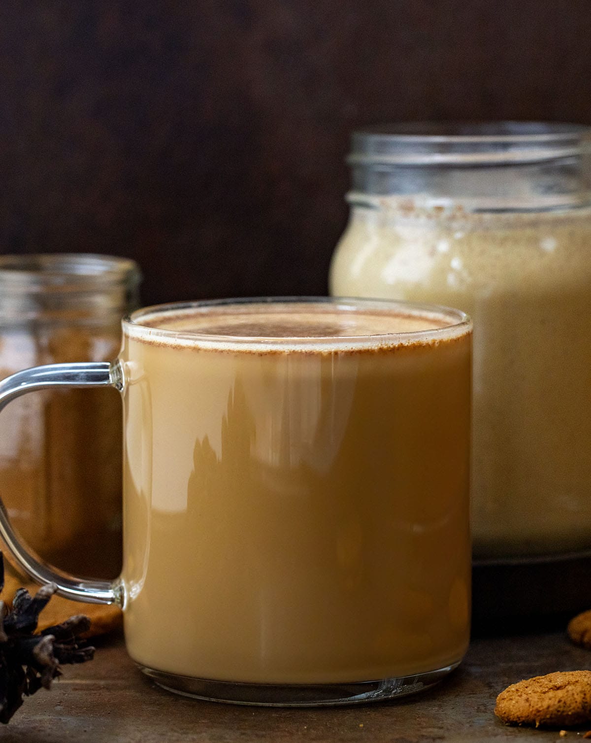 Bring the cozy flavors of the season to your morning coffee with this Homemade Gingerbread Creamer! Rich, creamy, and perfectly spiced with notes of cinnamon, ginger, and nutmeg, it’s a simple way to upgrade your coffee or latte at home with no specialty store trips required! Cup of coffee with Gingerbread Creamer added.