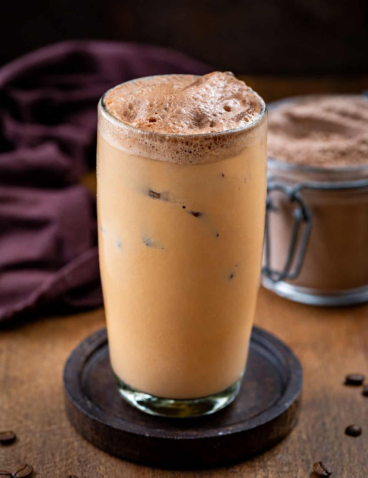Ice Mocha Latte prepared using a Mocha Latte Mix Ice Mocha Latte prepared using a Mocha Latte Mix.