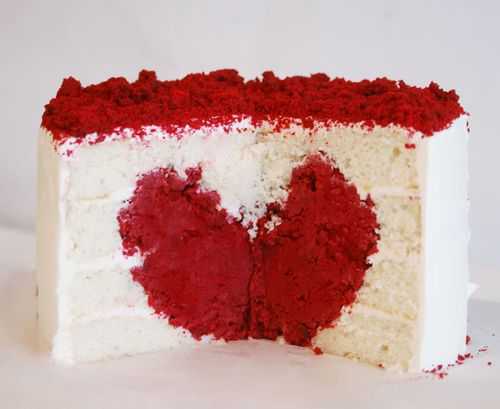 Heart Surprise Inside Cake