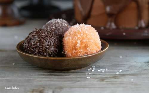 Donut holes to top Halloween Cake